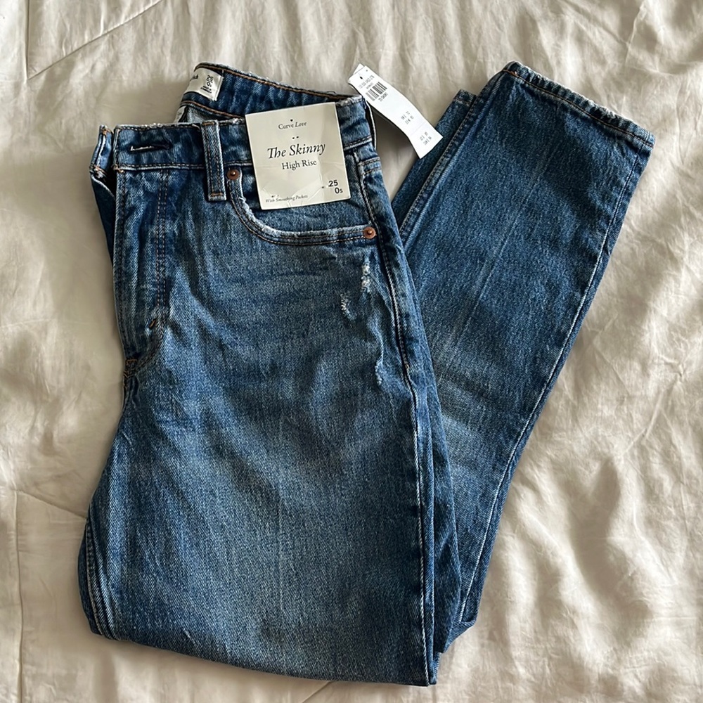 NWT Abercrombie curve love skinny high rise jeans